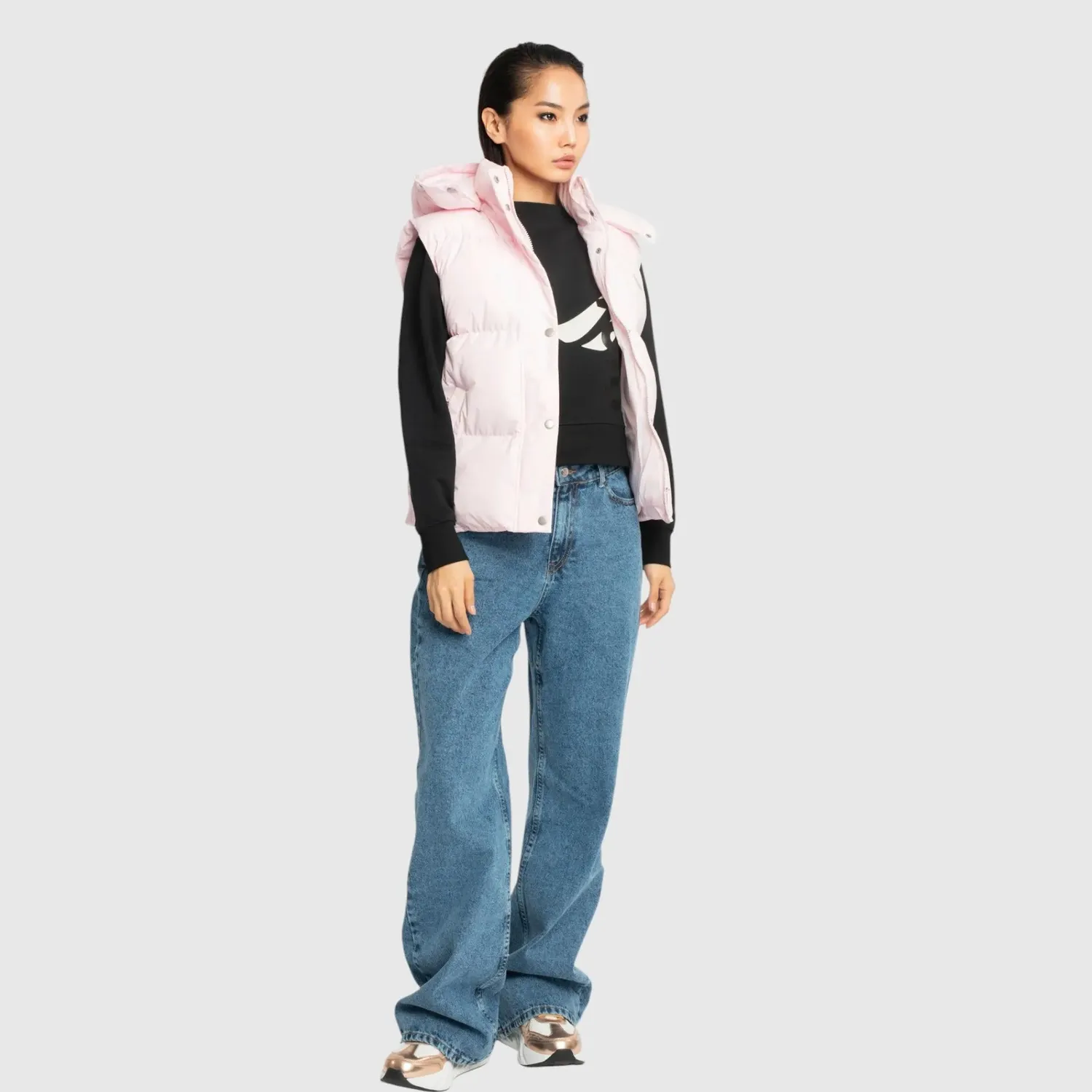 Gisada 1606 boblevest rosa sorbet avtakbar hette