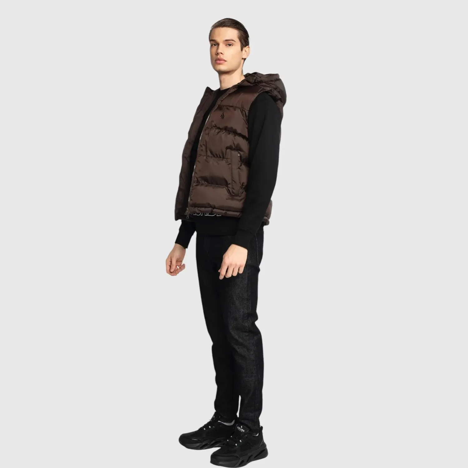 Gisada 1312 vest brun herre – puffer gilet