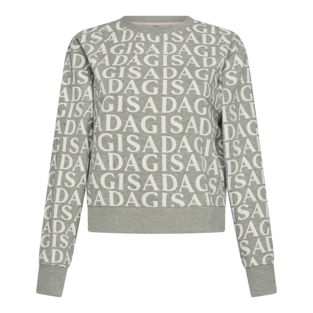 Gisada Berlin 6005 sweatshirt Cool Grey monogram