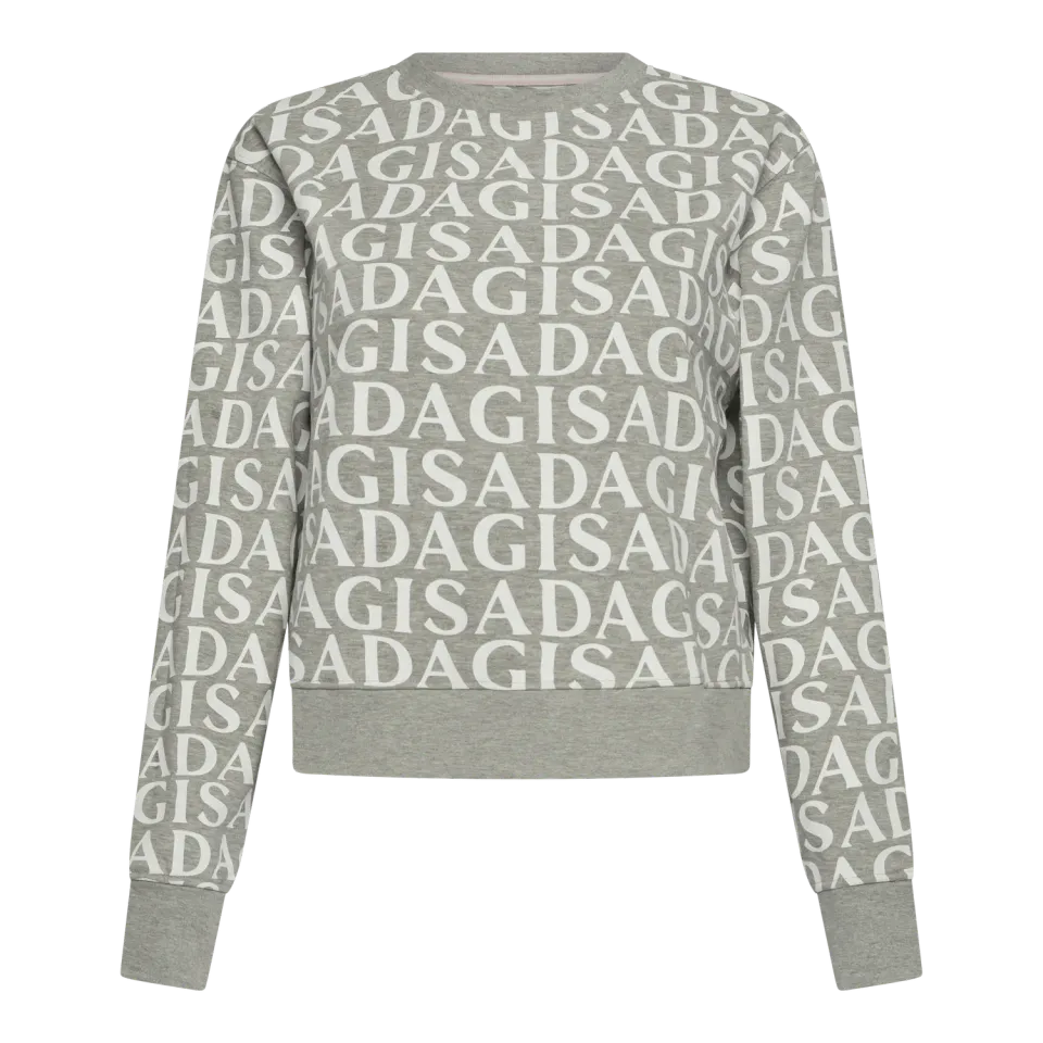 Gisada Berlin 6005 sweatshirt Cool Grey monogram