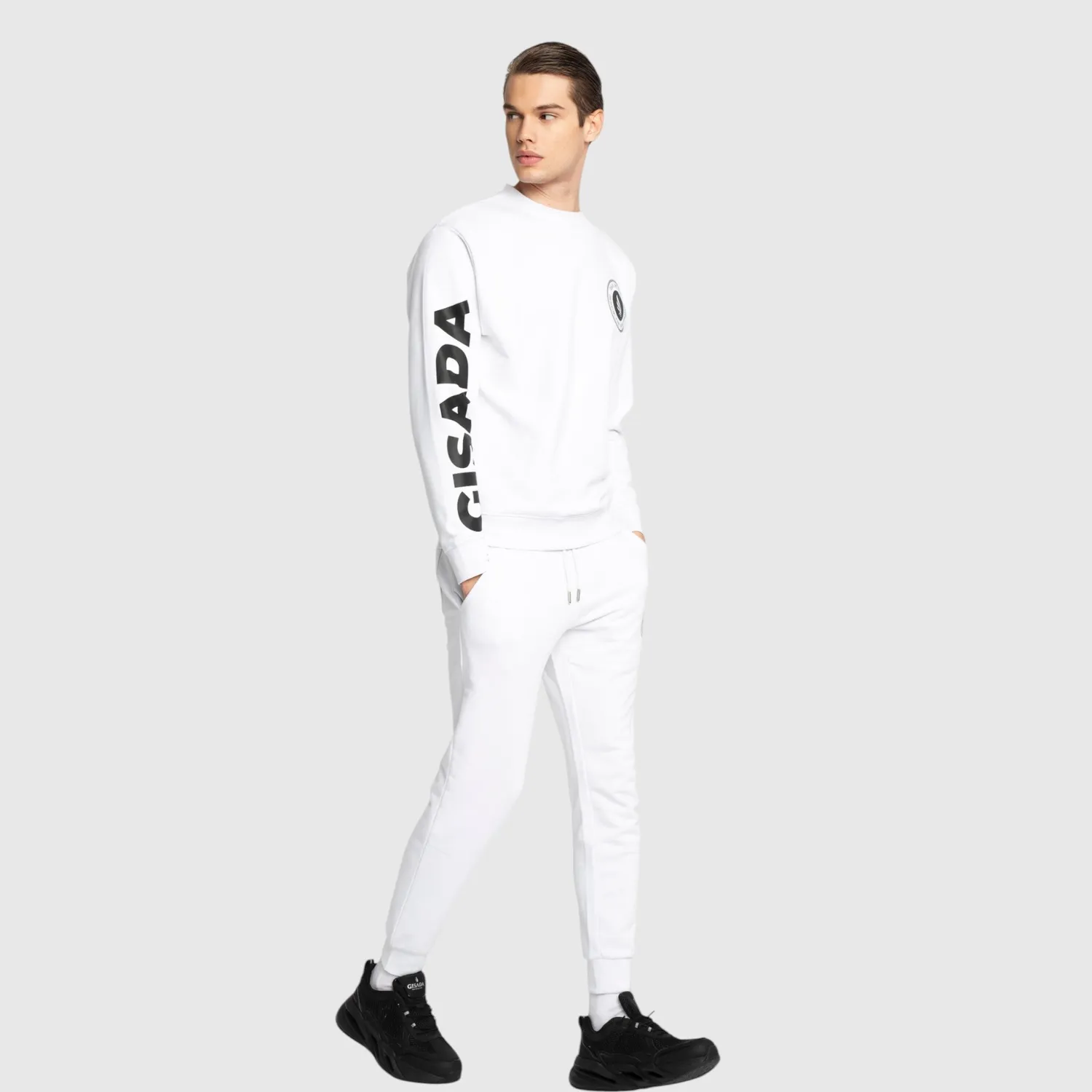 Gisada Rio 3002 sweatshirt hvit melloms bomull