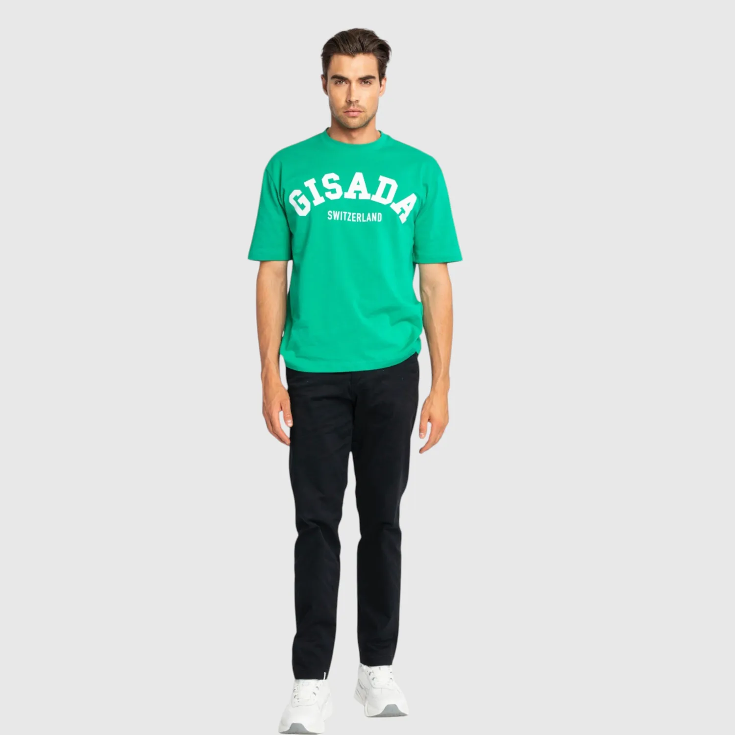 Gisada Chicago 1006 T-skjorte Emerald Green oversized