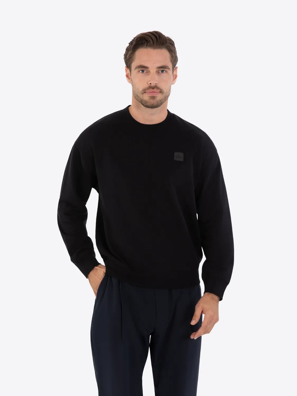 Gisada Sweatshirt genser sort bomull riviera