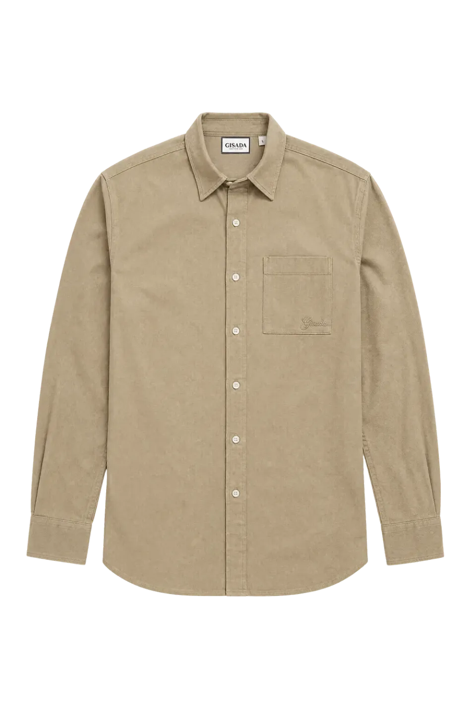 Gisada 1116 skjorte herre Beige bomull