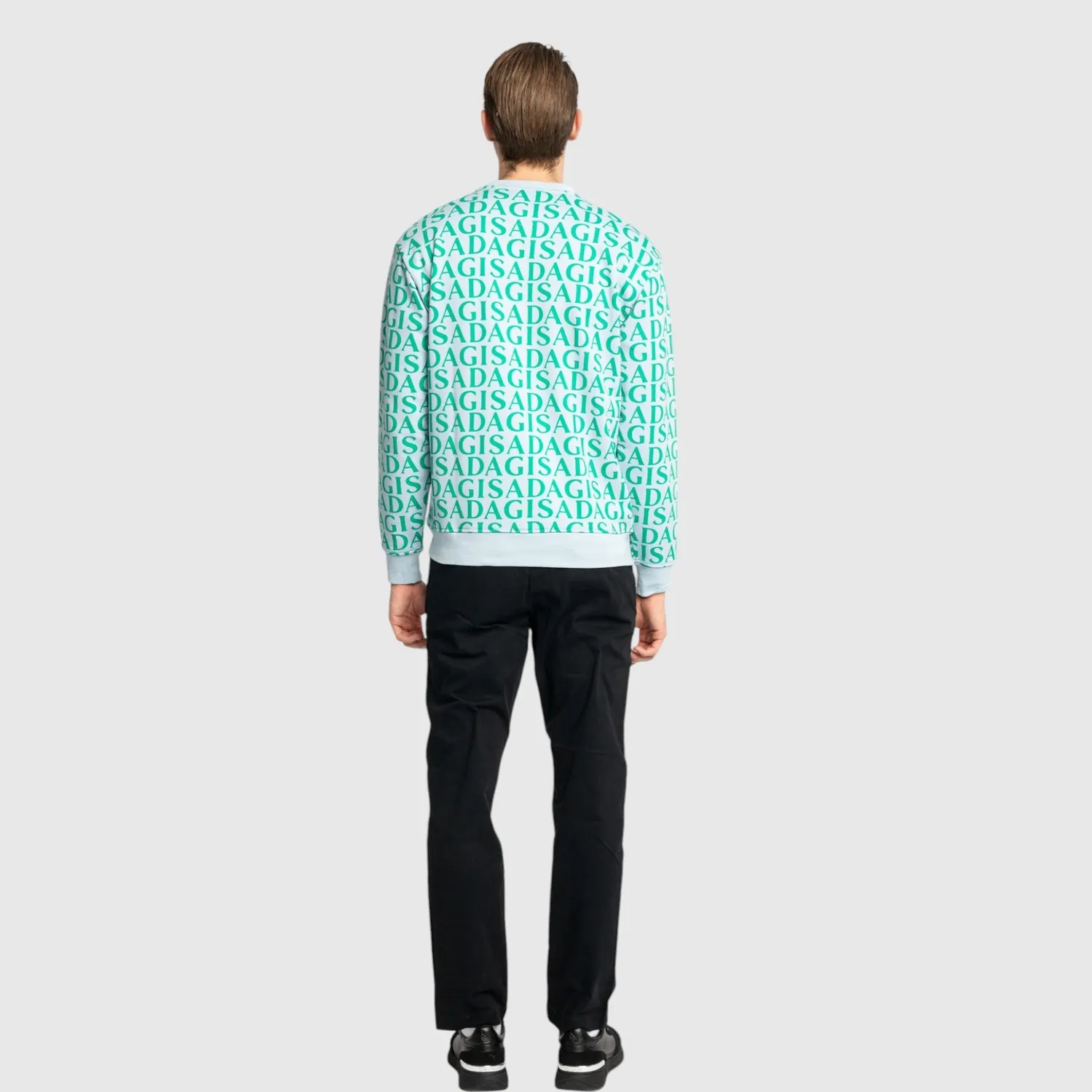 Gisada 3004 sweatshirt Ice Blue bomullsgenser