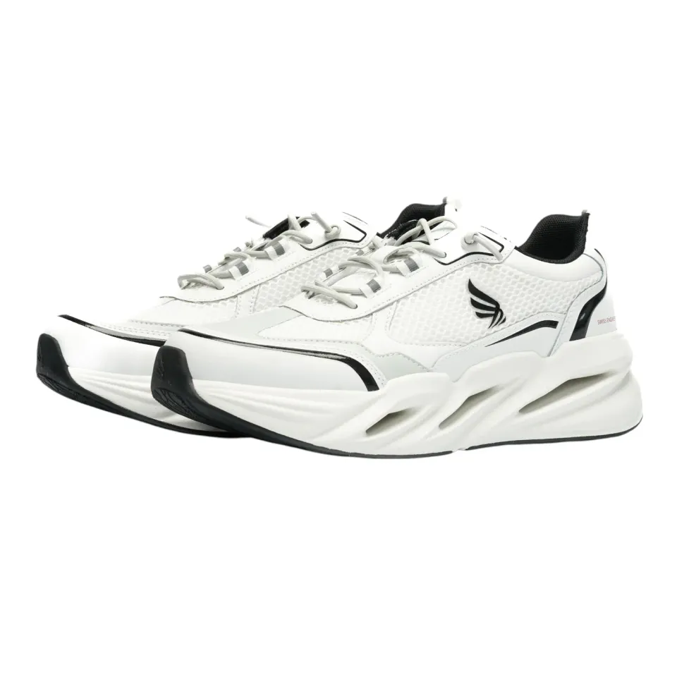 Gisada Runner High Sneakers joggesko hvit grå pustende