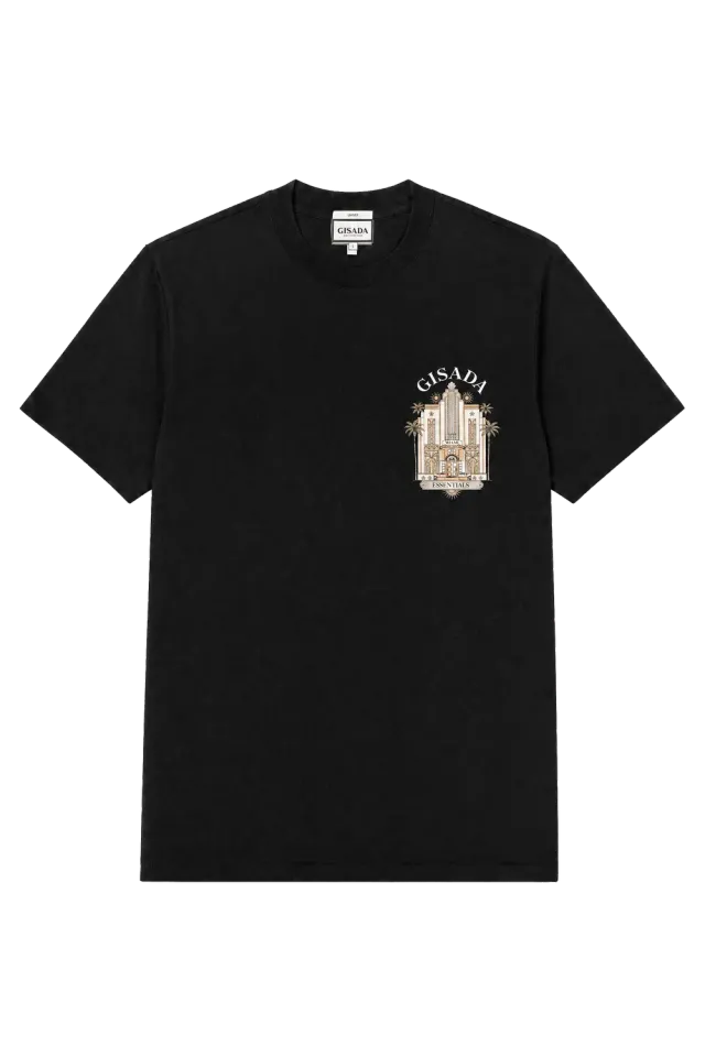 Gisada 1015 t-skjorte svart unisex bomull