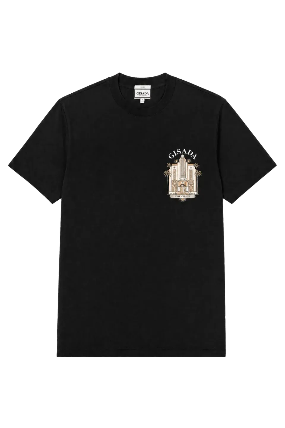 Gisada 1015 t-skjorte svart unisex bomull
