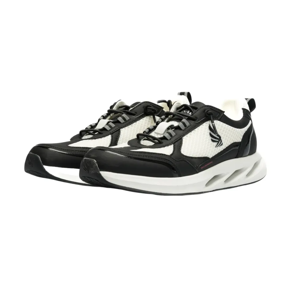 Gisada Runner 16001 sneakers herre svart-hvit skinn