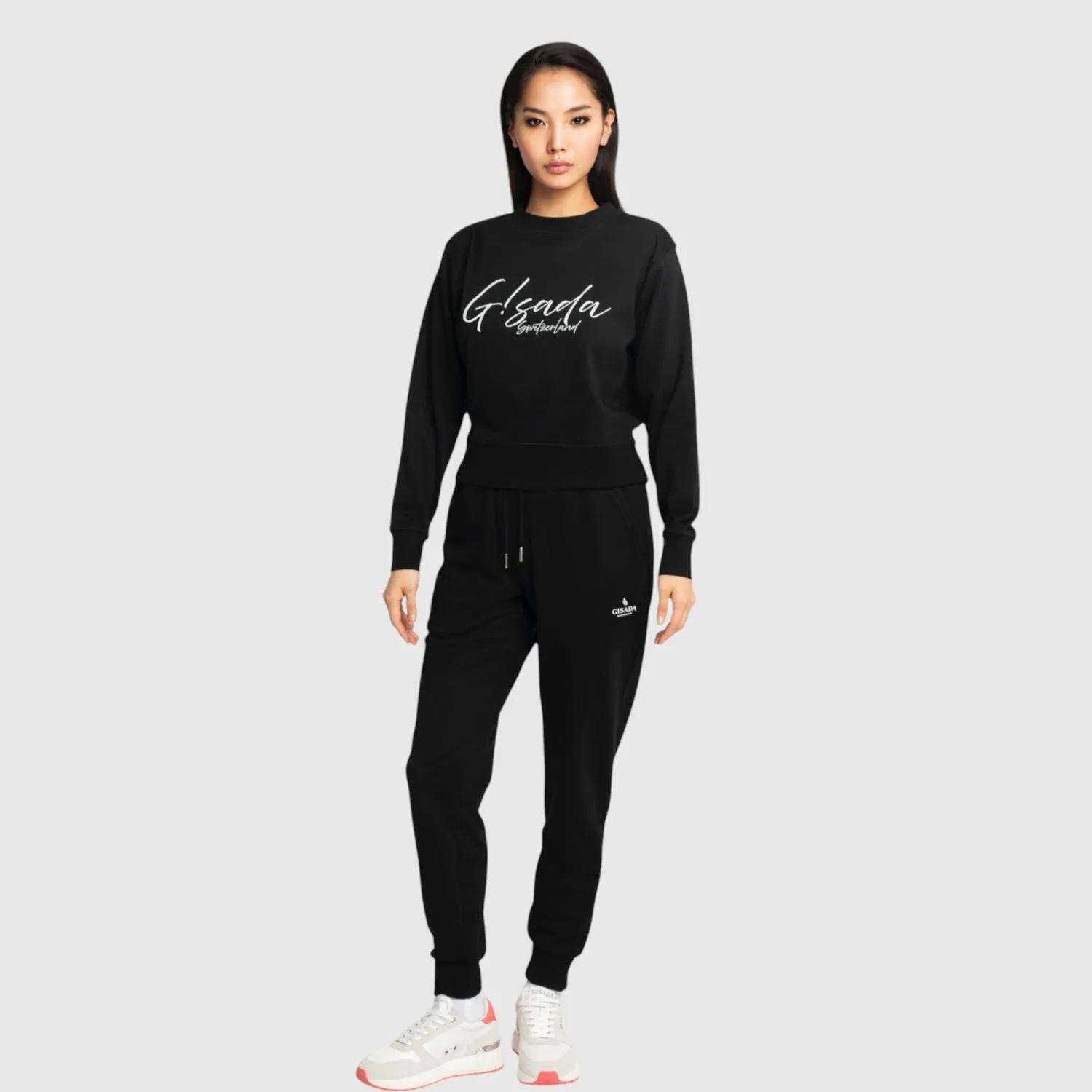 Gisada Regular Fit sweatshirt svart bomull