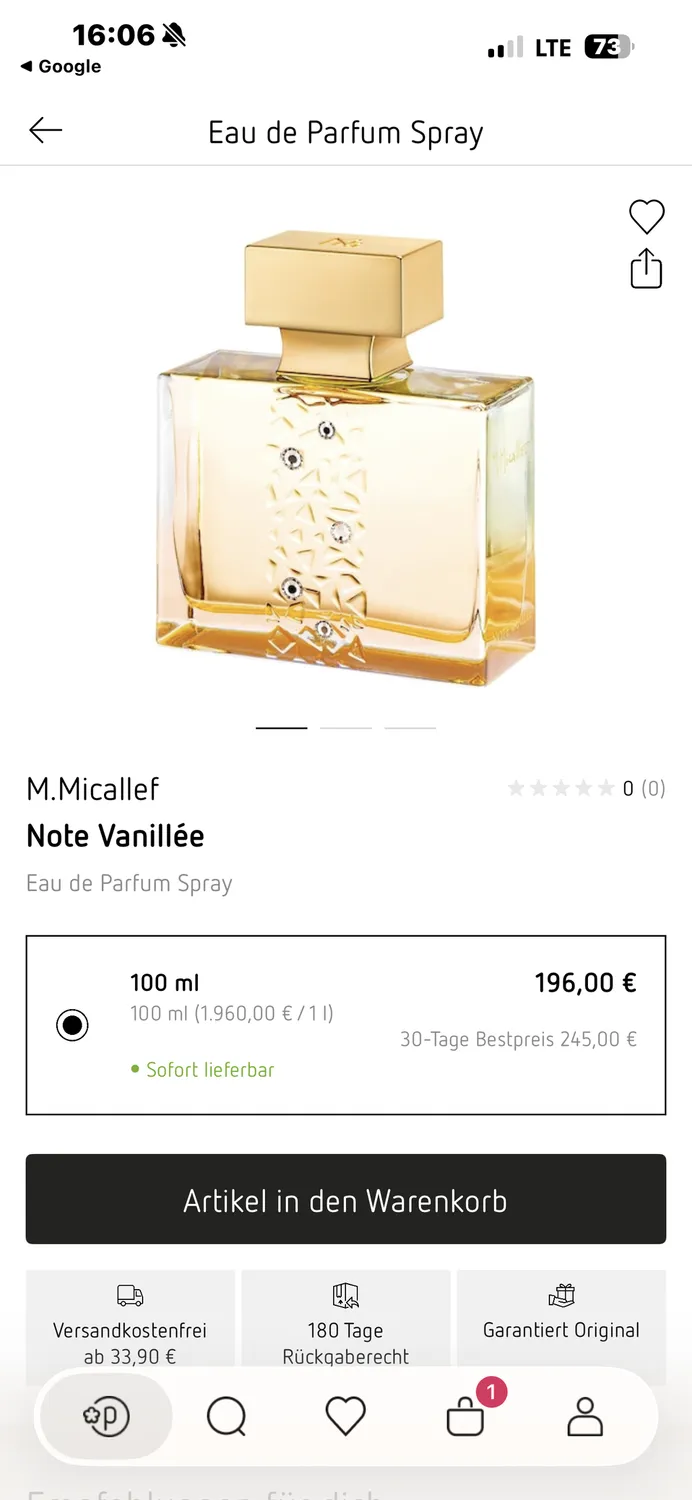 M.Micallef Note Vanillée eau de parfum 100 ml vanilje