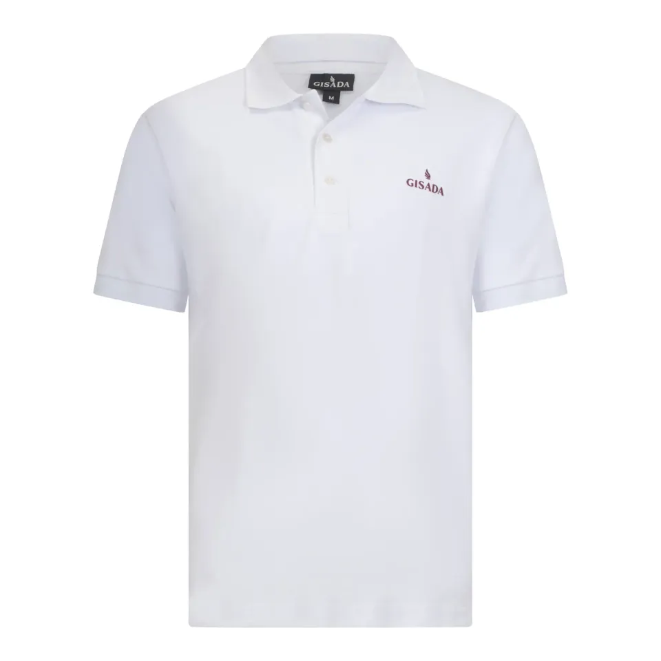 Gisada 2008 Regular Fit polo hvit bomull