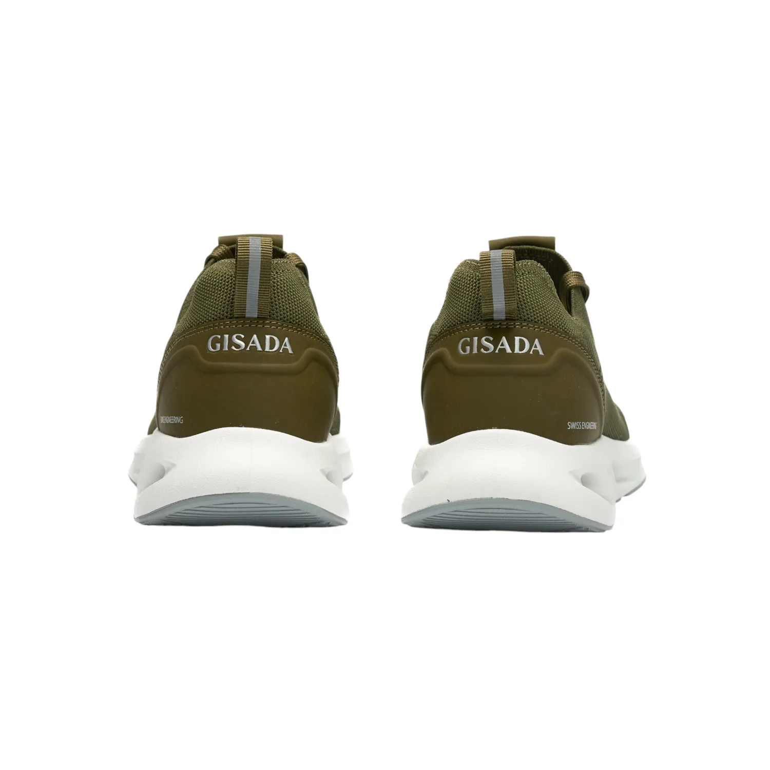 Gisada Knit Runner sneakers army pustende mesh