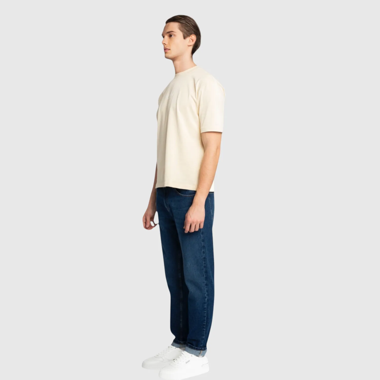 Gisada Chicago 1009 t-skjorte beige oversized logo