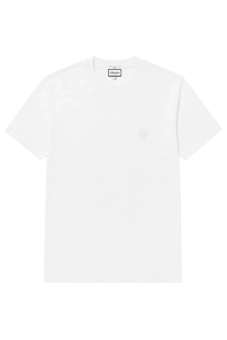 Gisada 1017 T-skjorte hvit unisex bomull