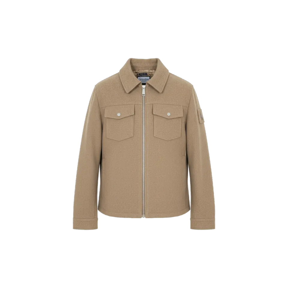 Gisada 1324 Zip-Up jakke beige brystlommer