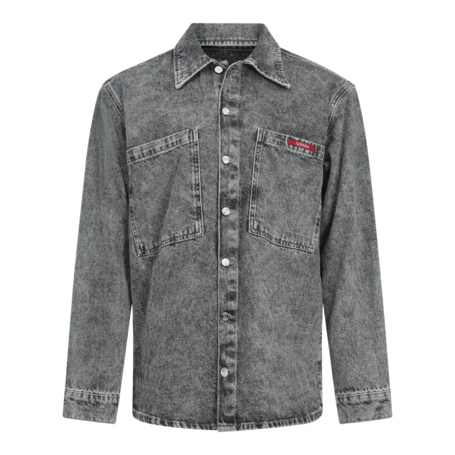 Gisada 1102 denimskjorte snow grey oversized