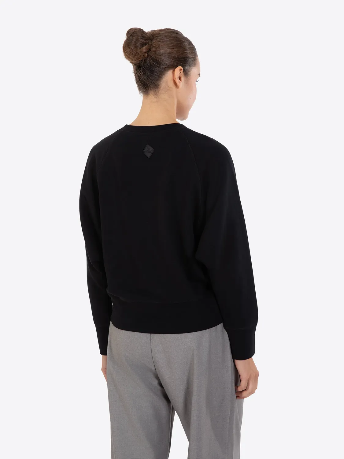 Gisada 6011 sweatshirt svart – cropped jersey bomull