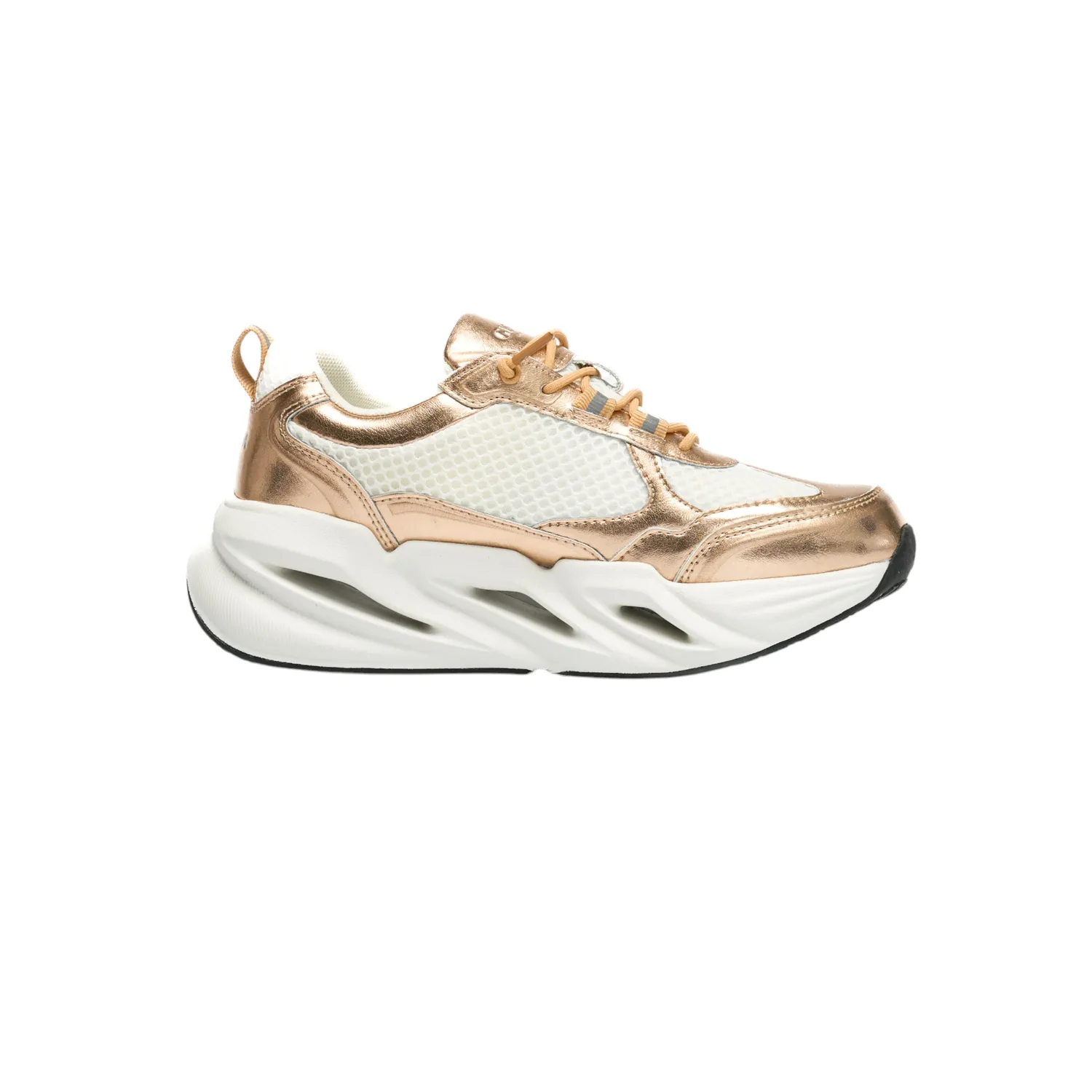 Gisada Runner Bicolor High sneakers Gold Rose White