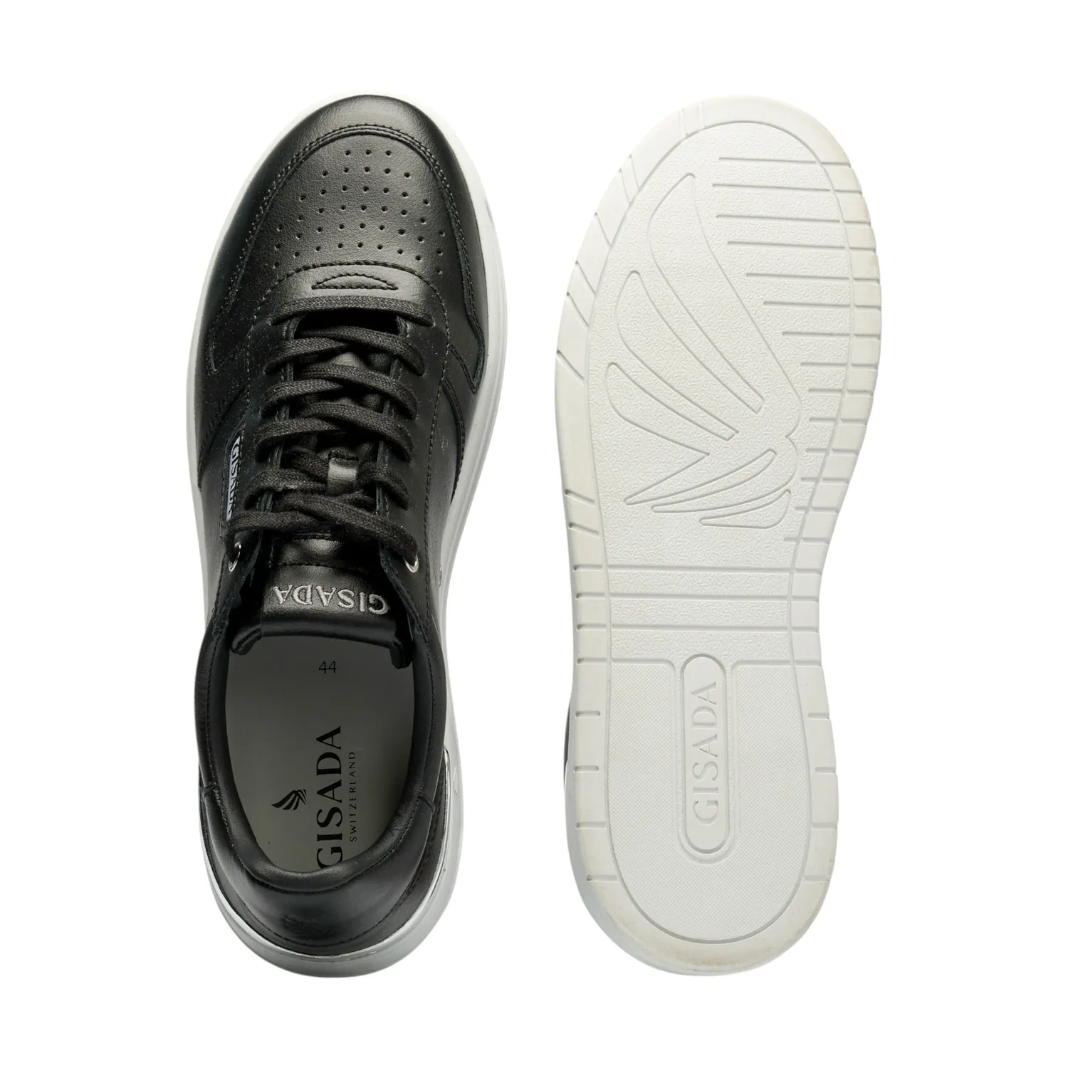 Gisada 17001 Trainer sneakers svart – skinn low-top