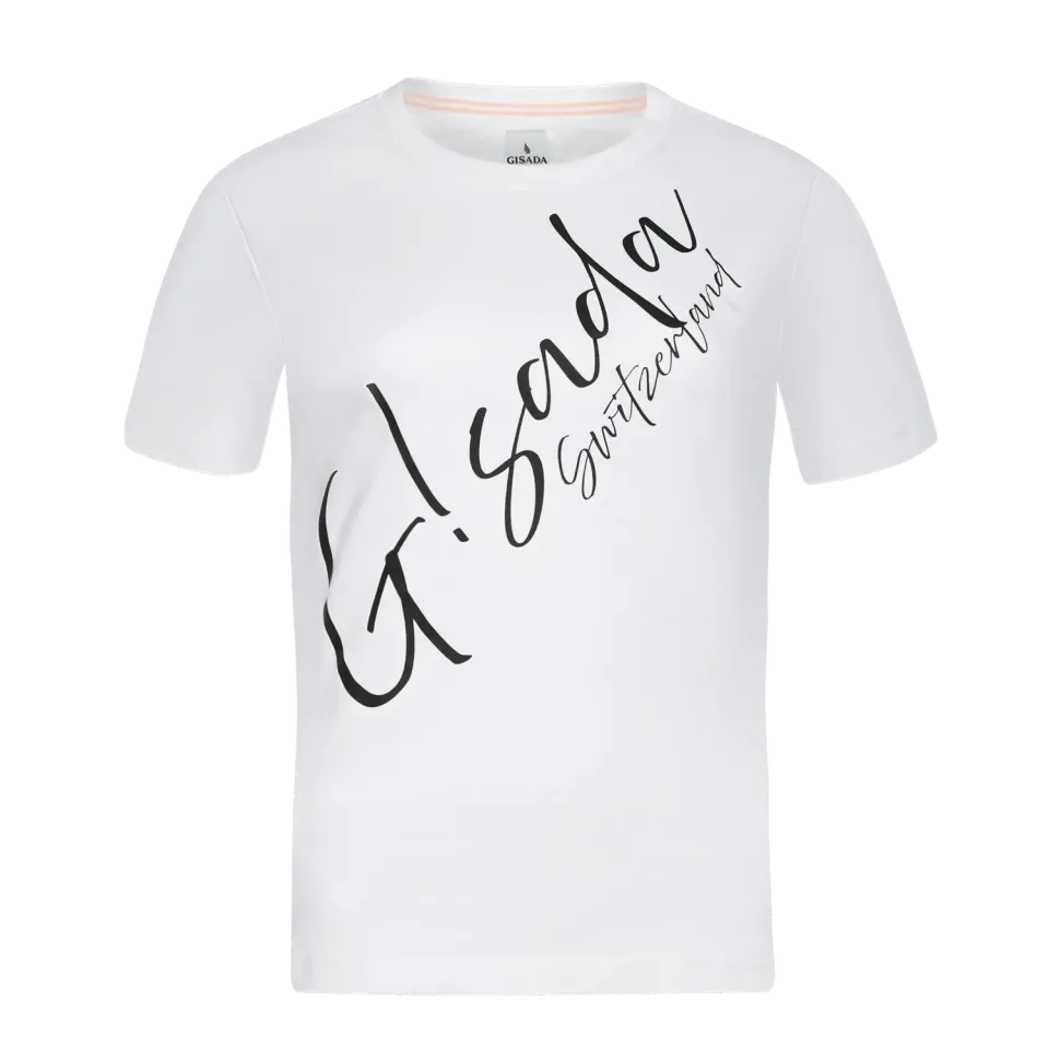 Gisada Oversized T-skjorte bomull White skrålogo