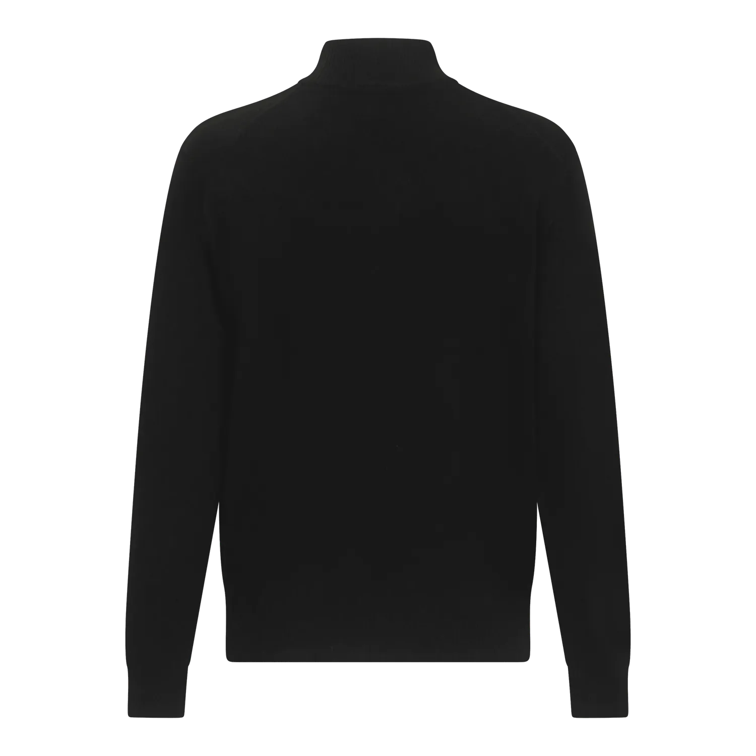 Gisada 1206 half-zip genser svart merino-bomull