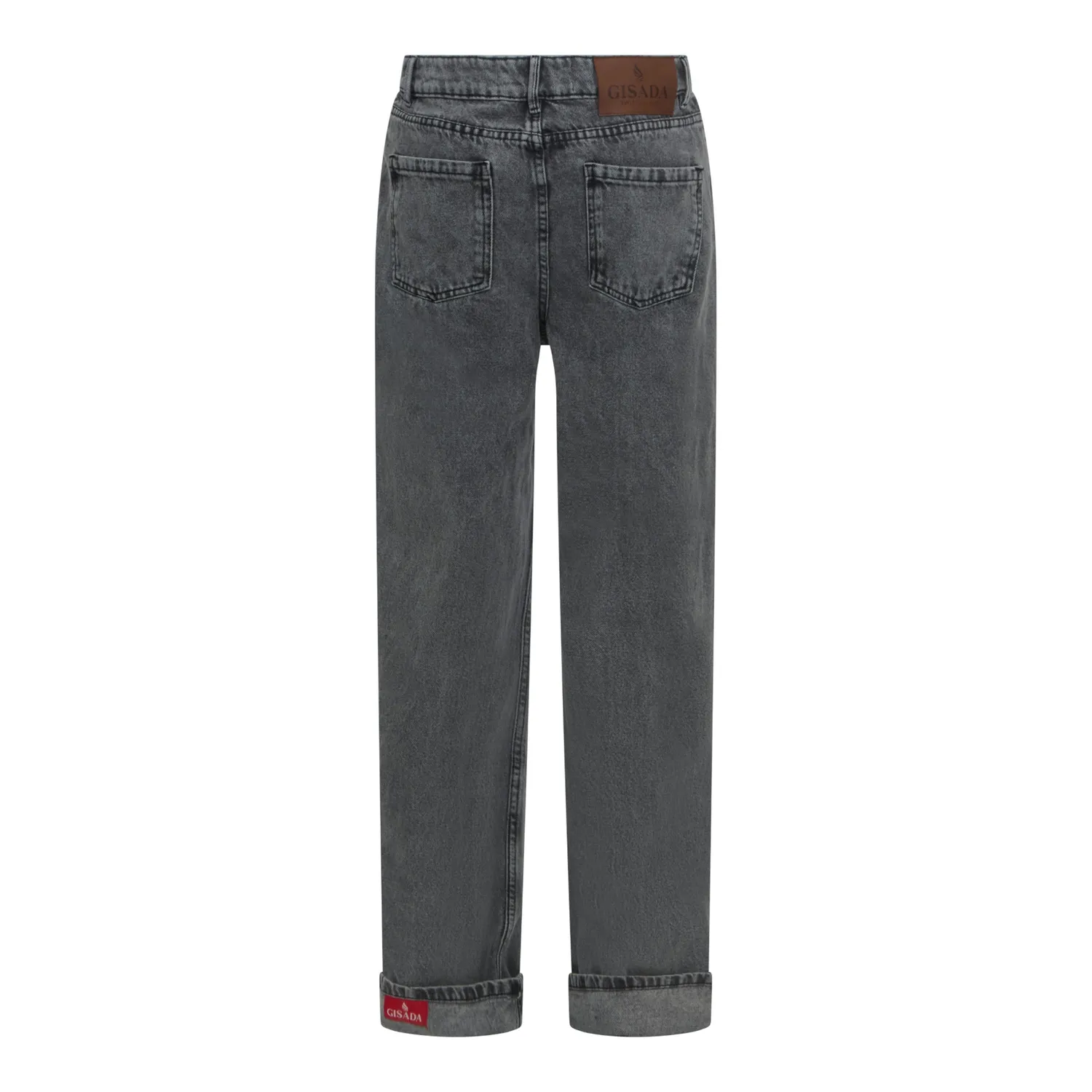 Gisada Wide Leg 1404 jeans snøgrå monogram