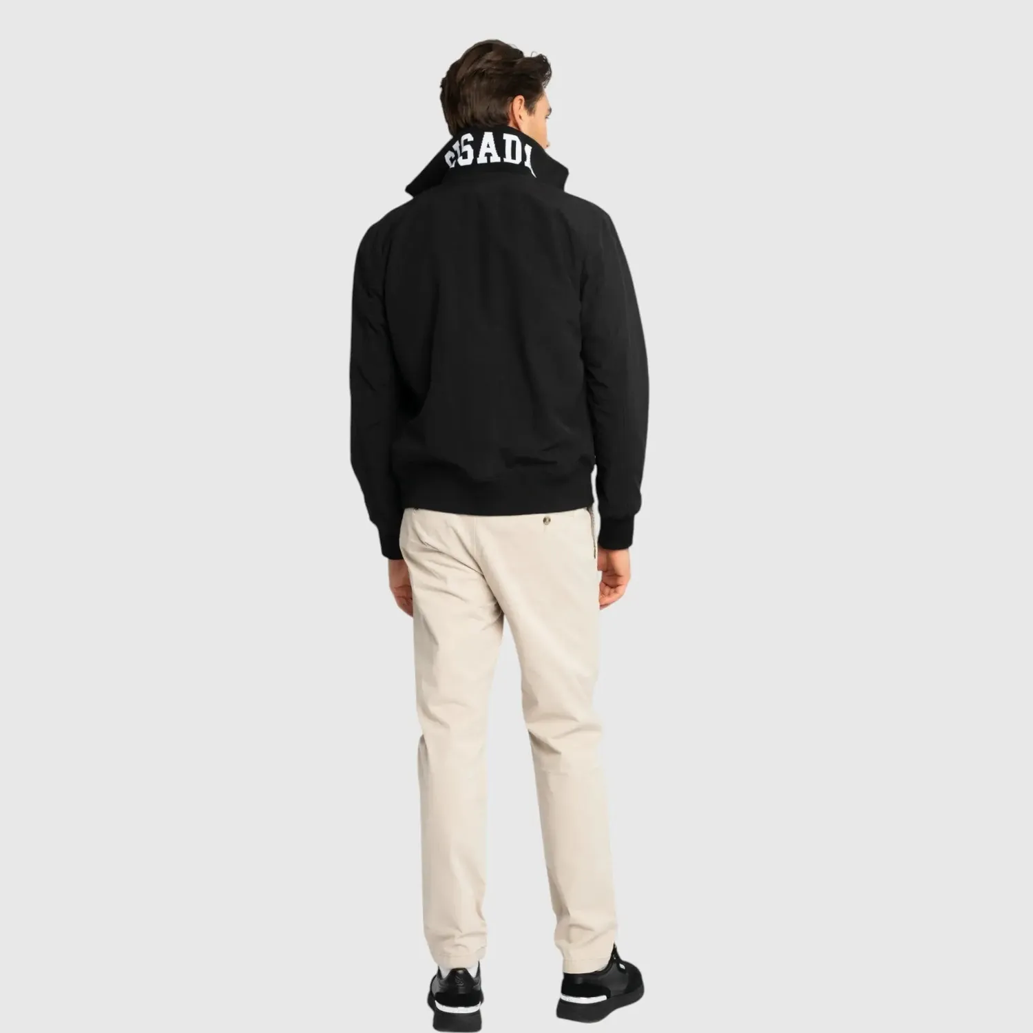 Gisada Regular Fit Windbreaker vindjakke svart