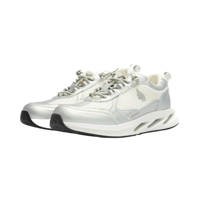 Gisada 16001 sneakers sølv hvit dame lær mesh