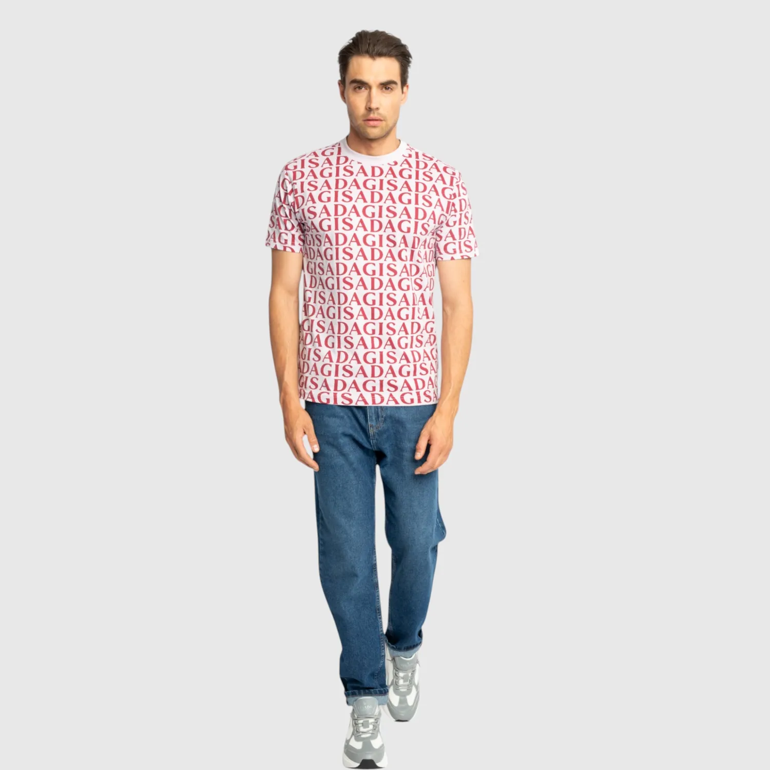 Gisada 1003 Paris t-skjorte lilla monogram