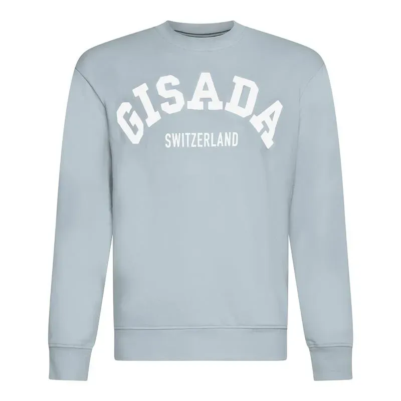 Gisada 3001 sweatshirt isblå bomull flocklogo