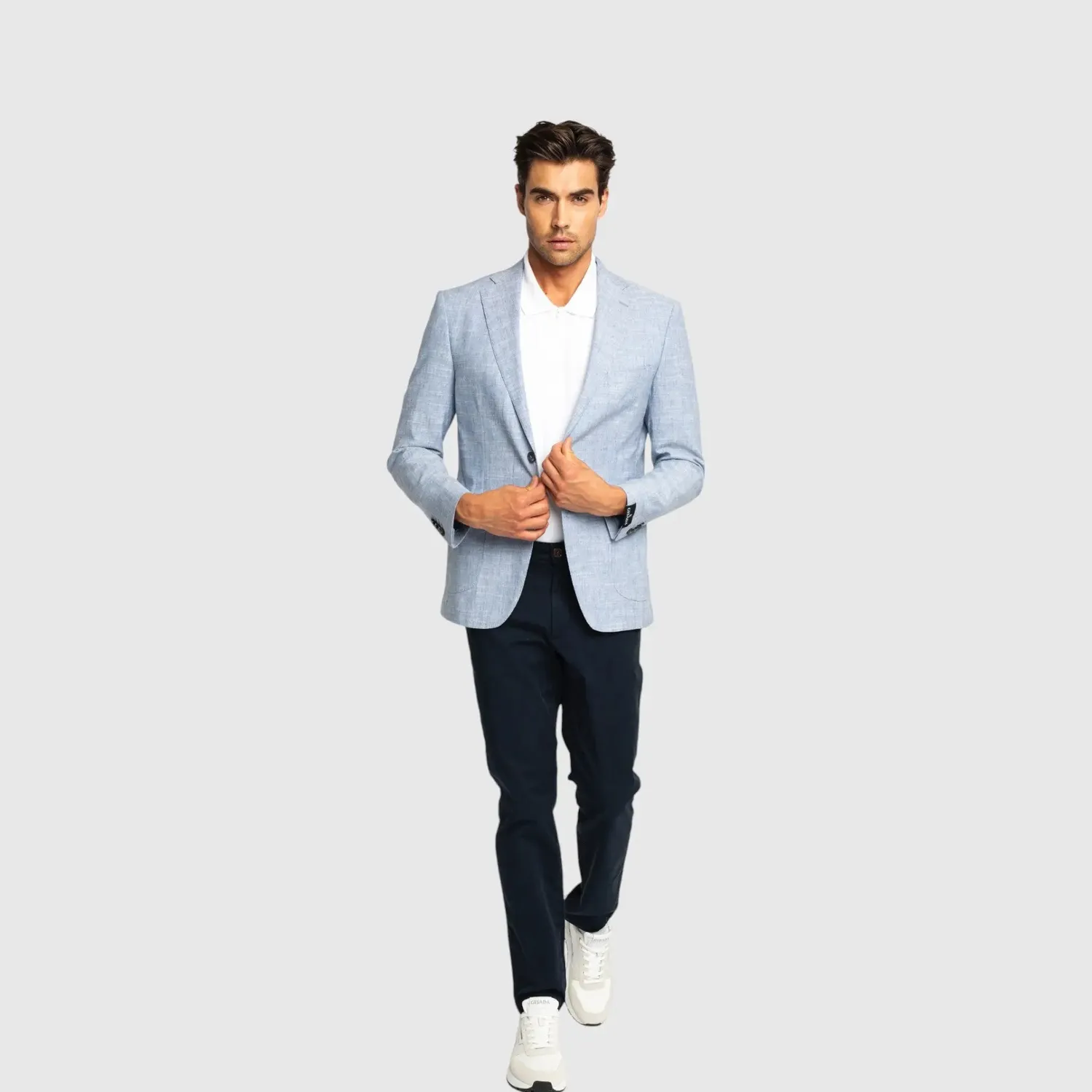 Gisada Tokyo Tweed blazer Ice Blue 50 lett lin
