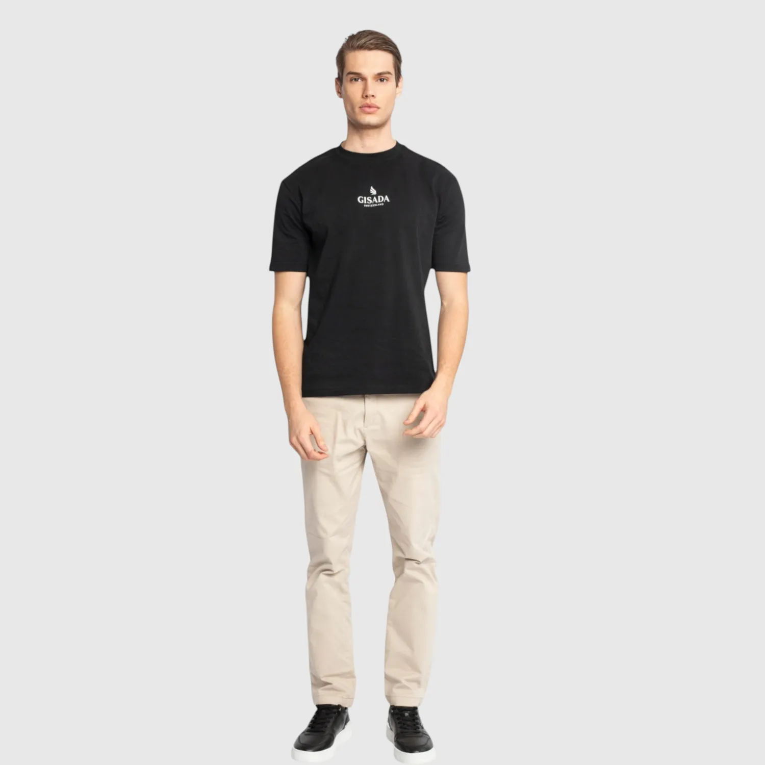 Gisada Chicago 1009 t-skjorte svart oversized herre