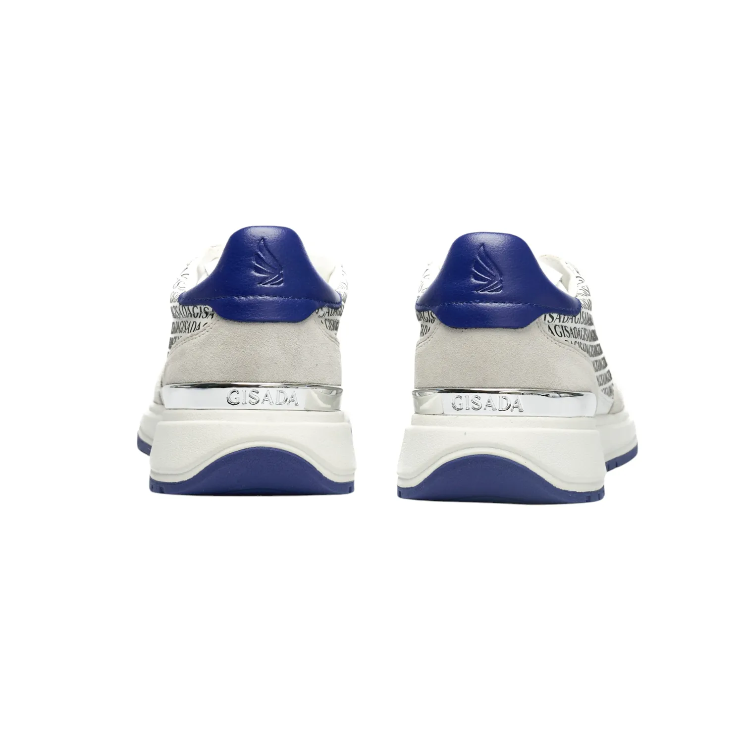 Gisada Retro Running Sneaker joggesko hvit navy semsket