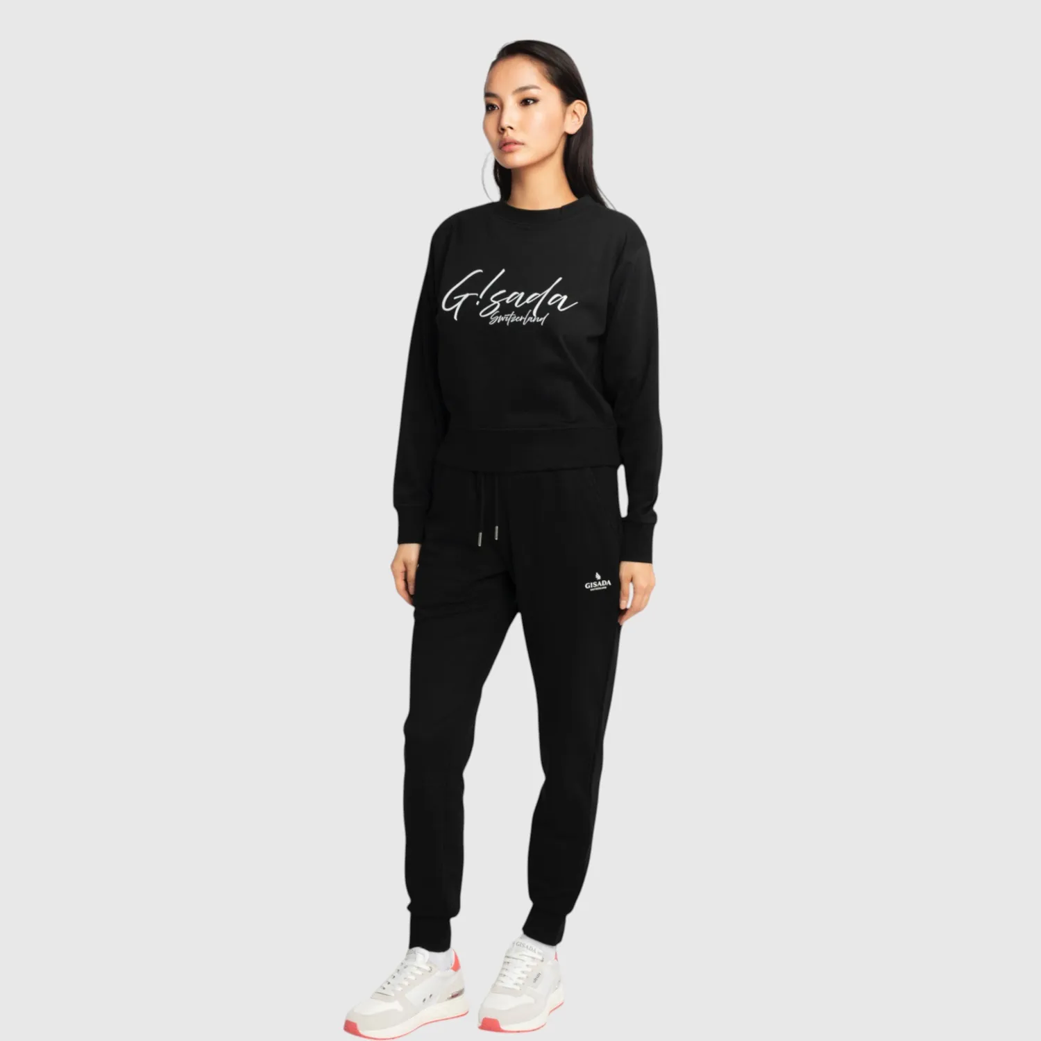 Gisada Regular Fit sweatshirt svart bomull