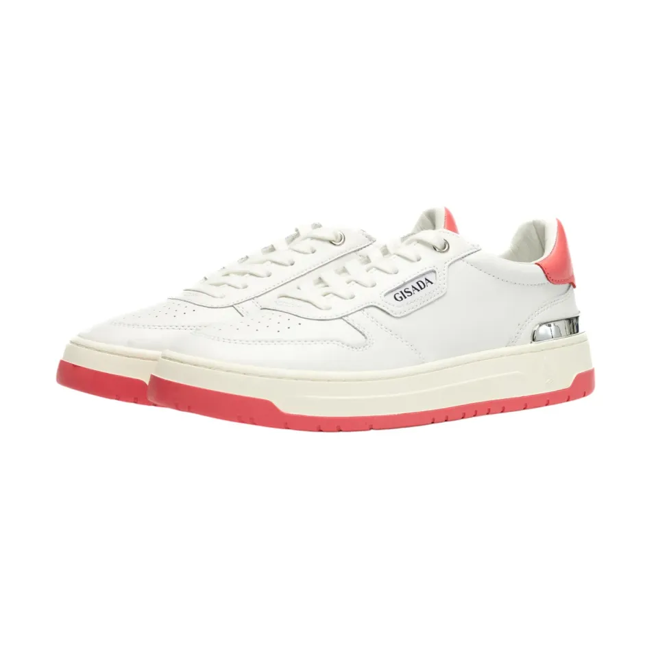 Gisada 17001 sneakers hvit korall skinn low-top dame
