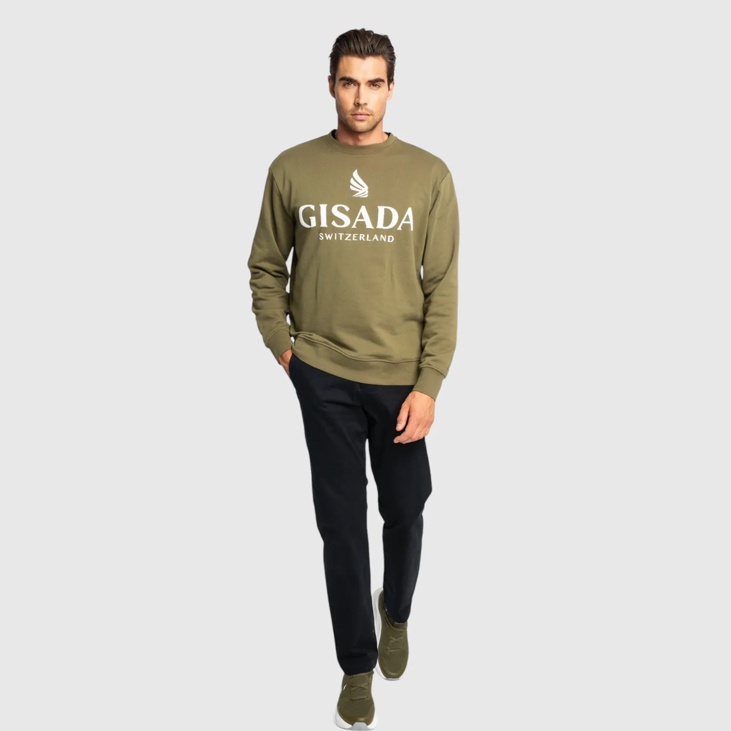 Gisada 3000 sweatshirt mørk oliven