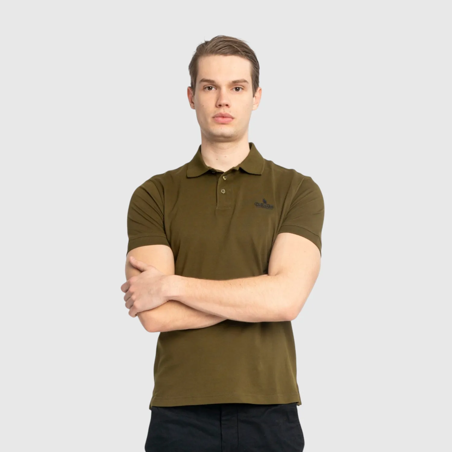 Gisada 2001 Miami polo mørk oliven XL bomullspiké