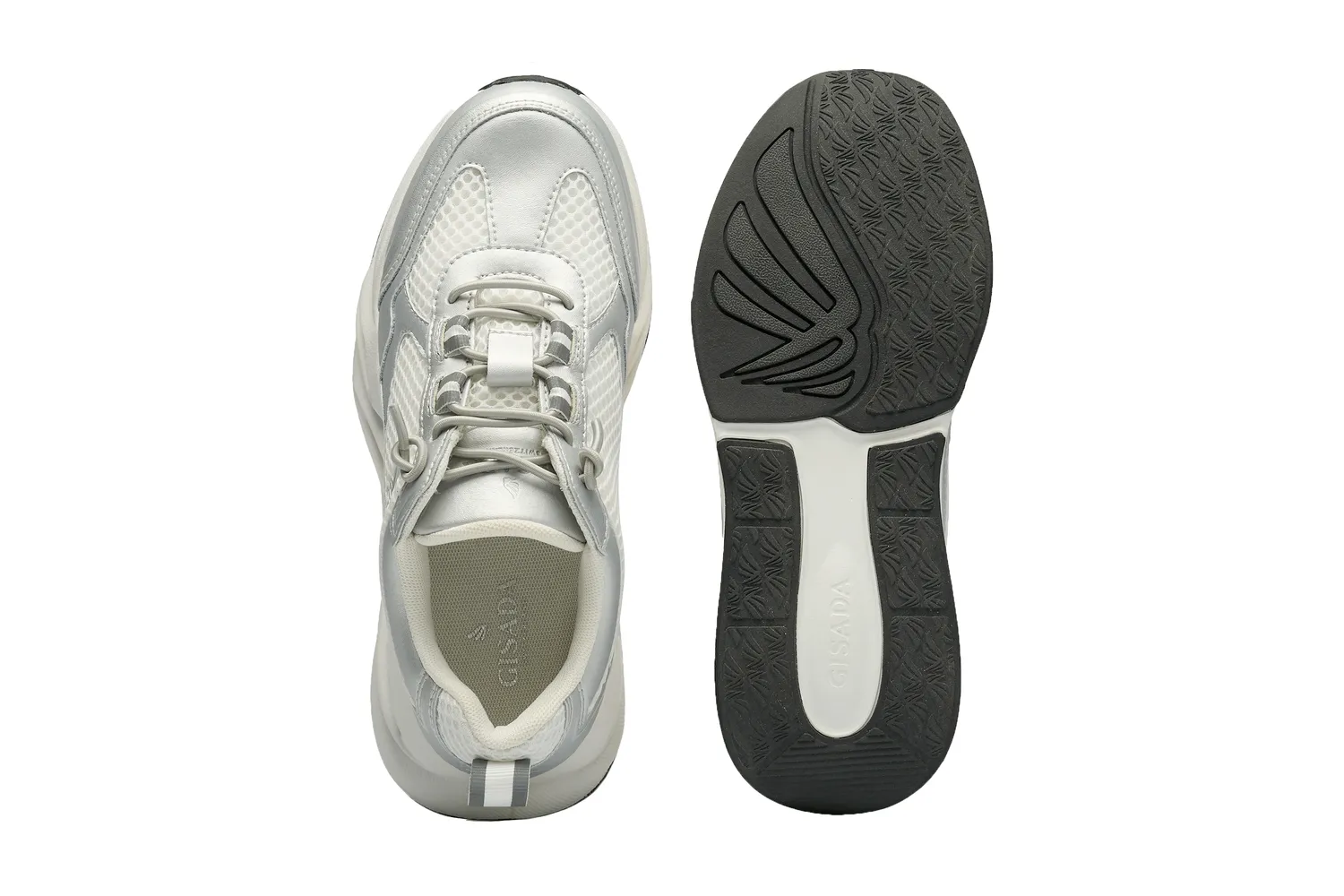 Gisada Runner Bicolor sneakers Silver/White skinn