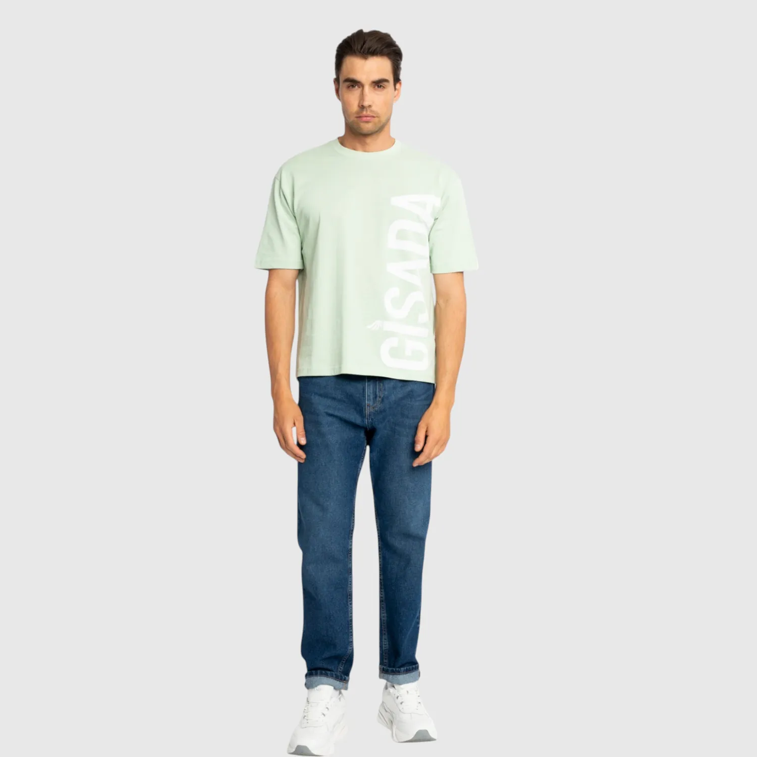 Gisada Chicago 1010 t-skjorte mint oversized flock