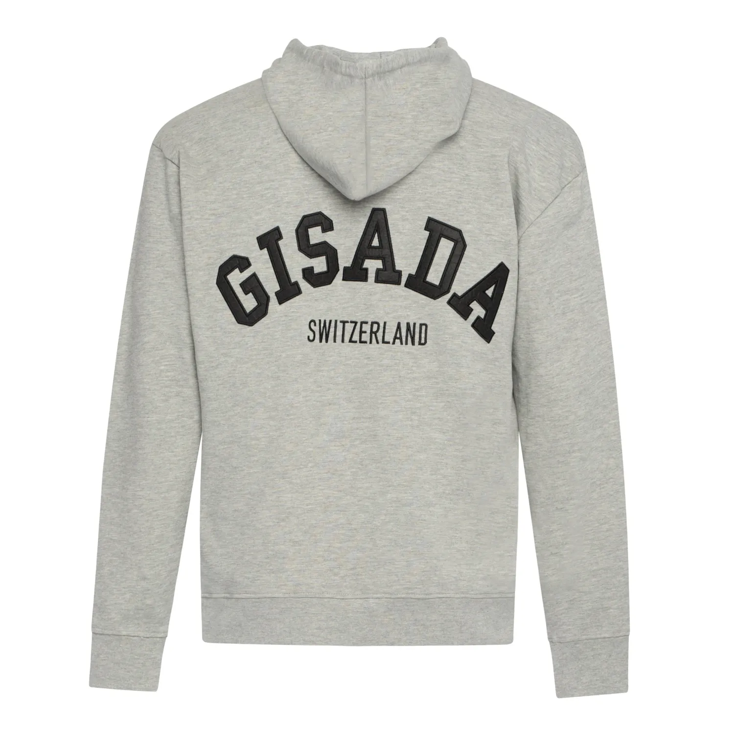 Gisada Regular Fit Hoodie hettegenser grå patch