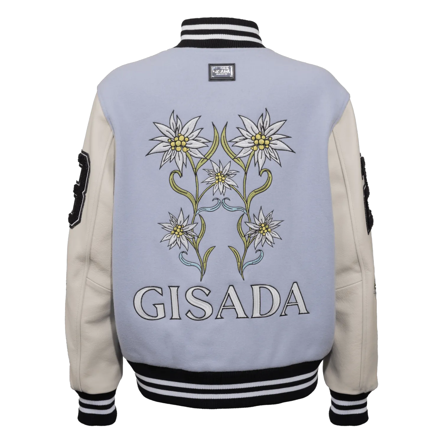 Gisada 1608 varsityjakke dame ice blue ull