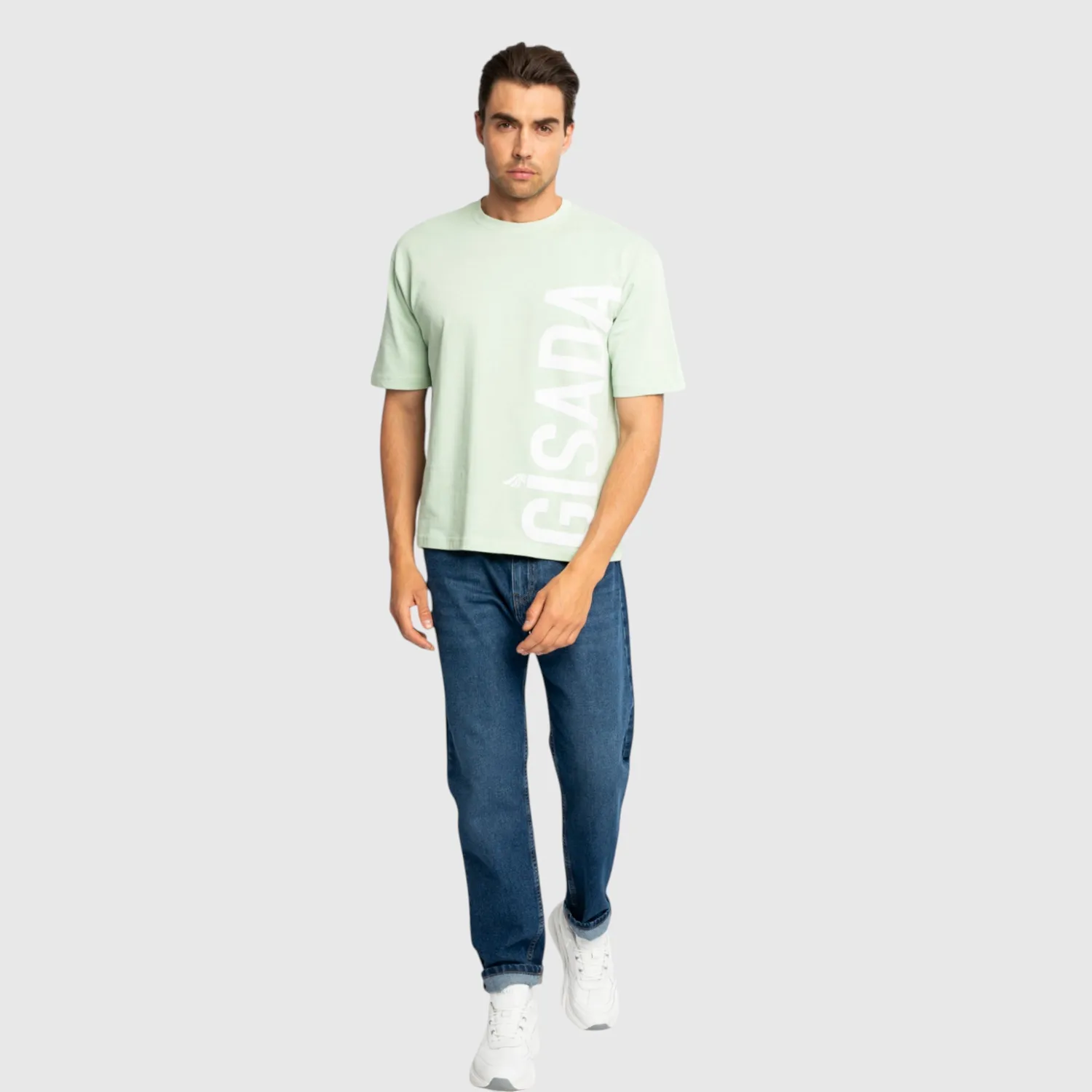 Gisada Chicago 1010 t-skjorte mint oversized flock