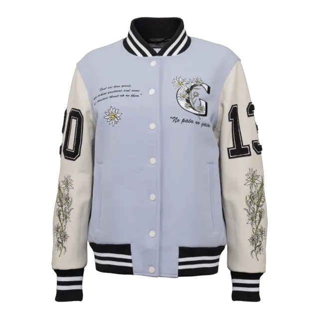 Gisada 1608 varsityjakke dame ice blue ull