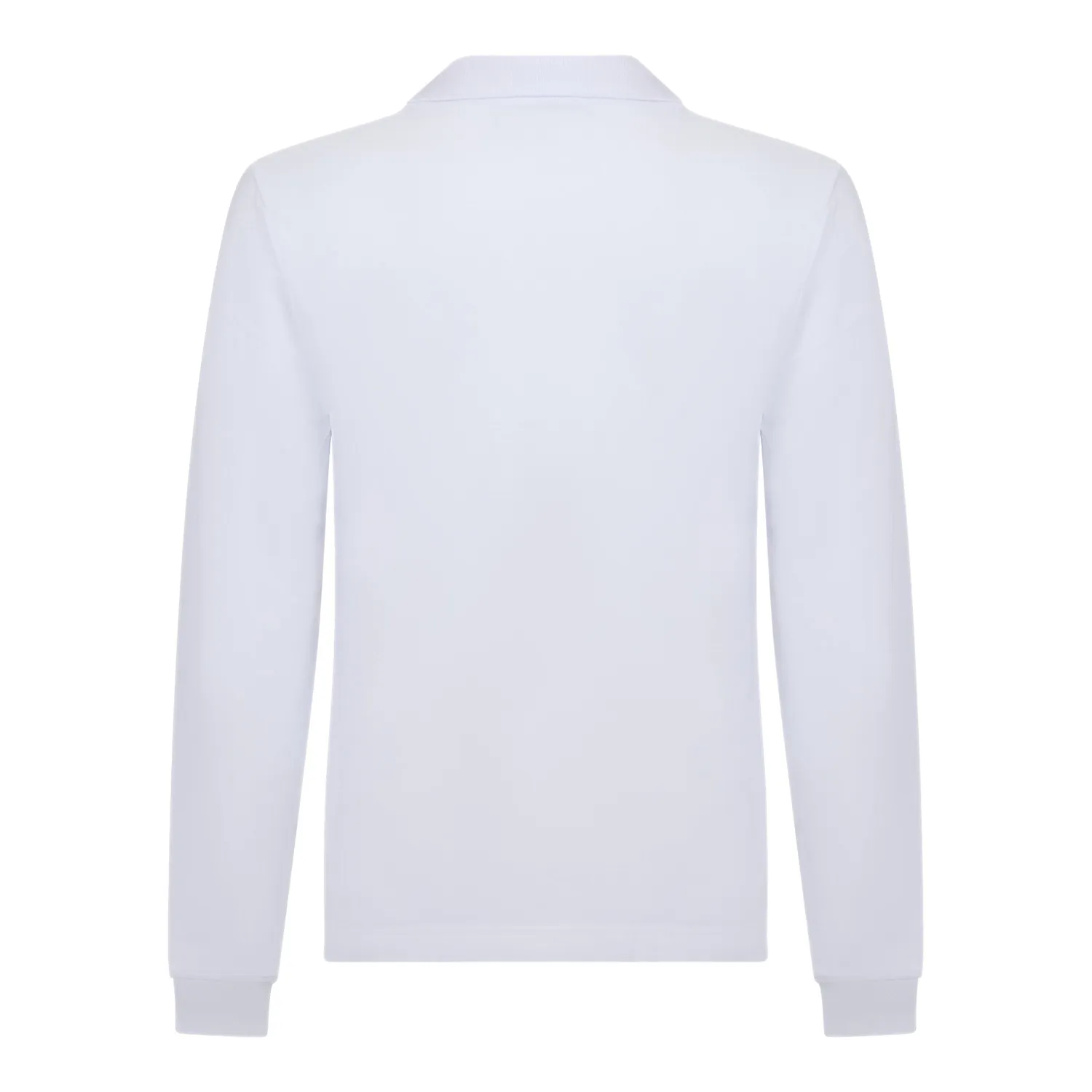 Gisada Zip-Up Polo langermet poloskjorte hvit
