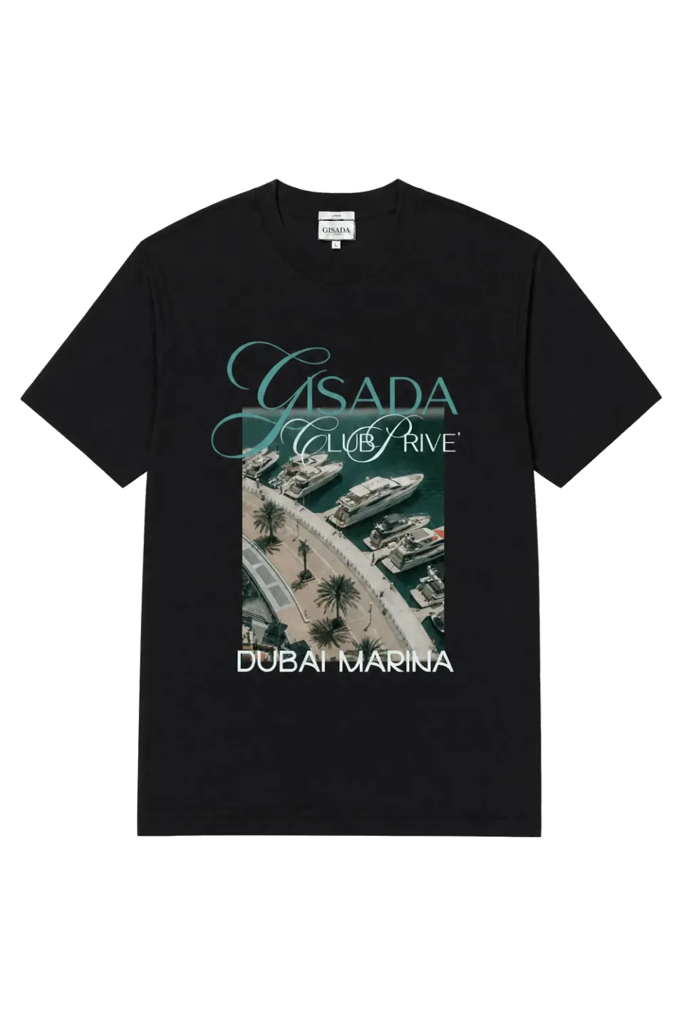 Gisada 1013 t-skjorte unisex svart bomull