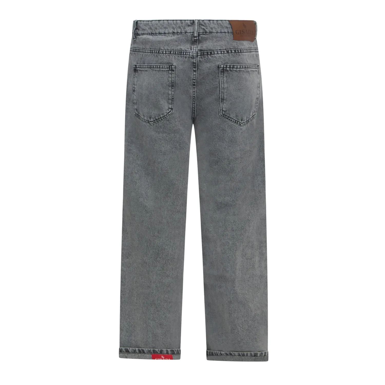 Gisada 1107 jeans snøgrå herre wide leg