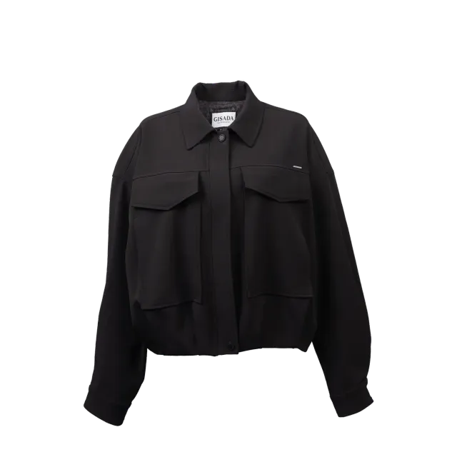 Gisada Overshirt jakke svart dame lommer