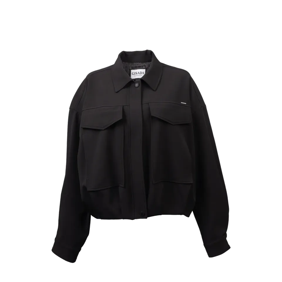 Gisada Overshirt jakke svart dame lommer