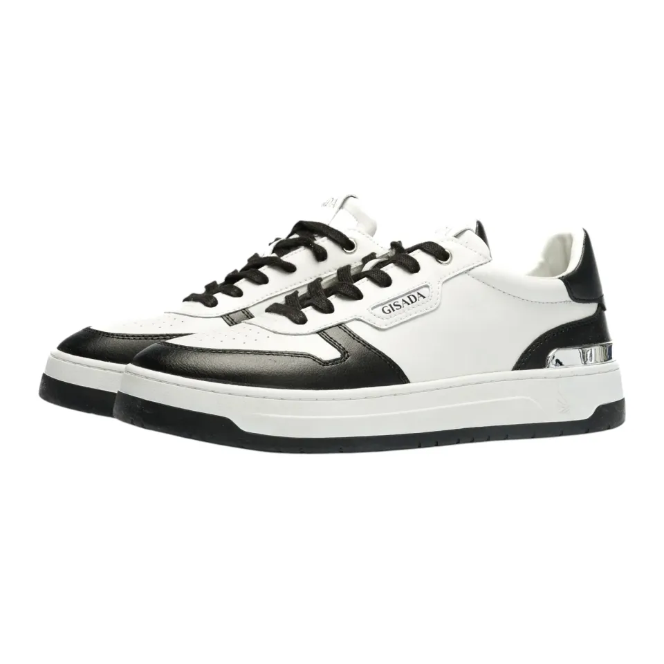 Gisada 17001 sneakers svart-hvit skinn unisex